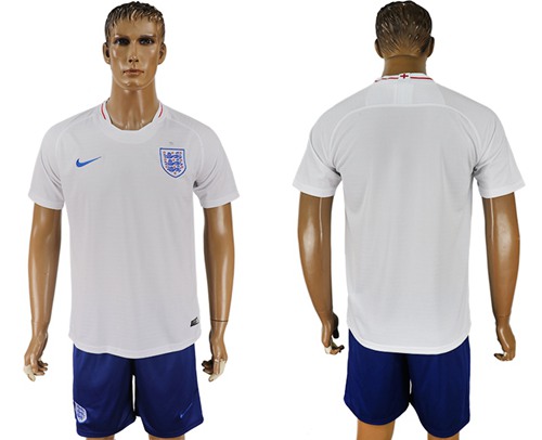 England Blank Home Soccer Country Jersey - Click Image to Close
